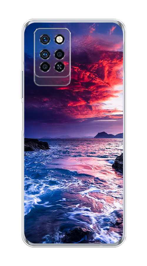 

Чехол Awog на Infinix Note 10 Pro "Волны 1", Разноцветный, 3100150-4
