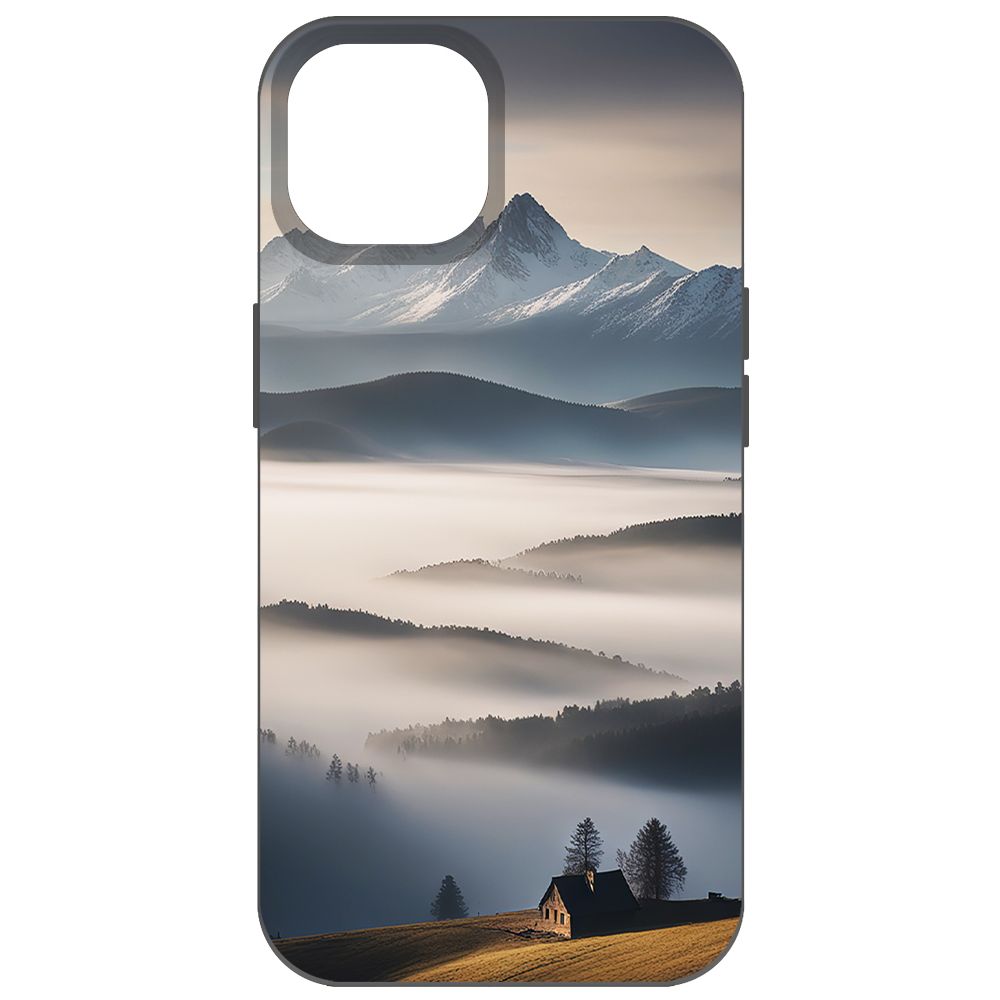 

Чехол-накладка Krutoff Soft Case Туман для iPhone 14 черный