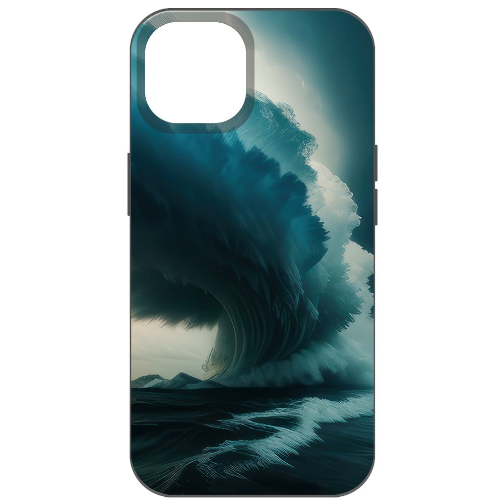 

Чехол-накладка Krutoff Soft Case Торнадо для iPhone 14 черный