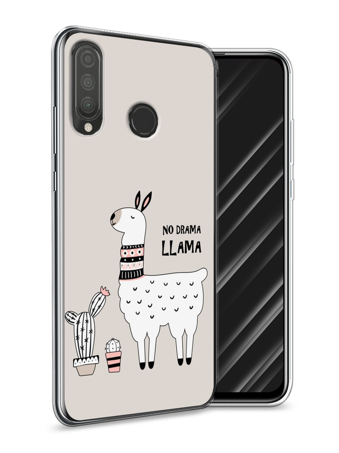 

Чехол Awog на Huawei P30 Lite "No drama LLama", Бежевый;серый;белый, 67950-2