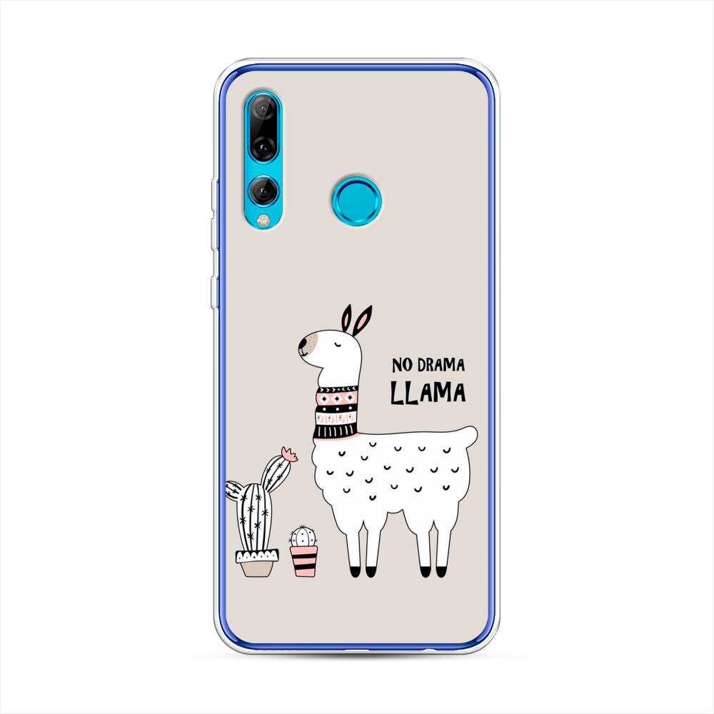 

Чехол Awog на Huawei P Smart Plus 2019 "No drama LLama", Бежевый;серый;белый, 69250-2
