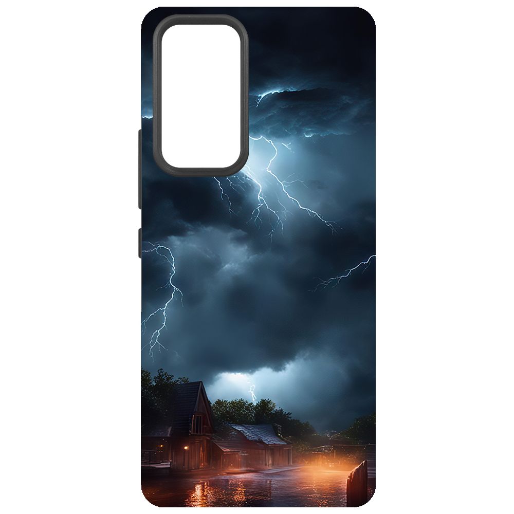 Чехол-накладка Krutoff Soft Case Ночная гроза для Xiaomi 12 Lite черный