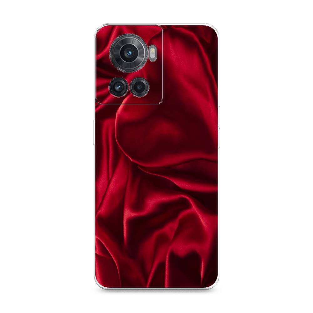 фото Силиконовый чехол "текстура красный шелк" на oneplus 10r awog