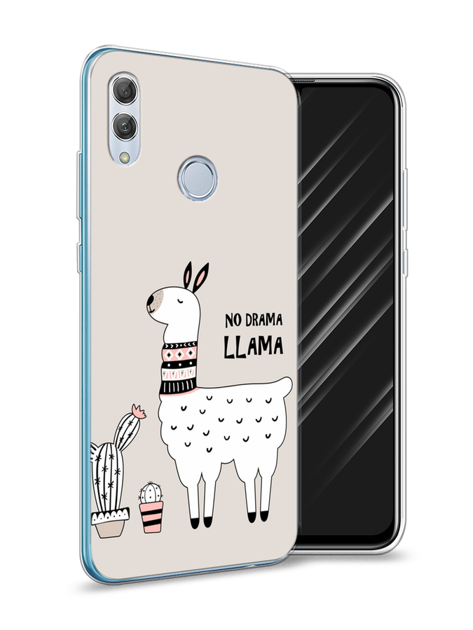 

Чехол Awog на Huawei P Smart 2019 "No drama LLama", Бежевый;серый;белый, 67250-2