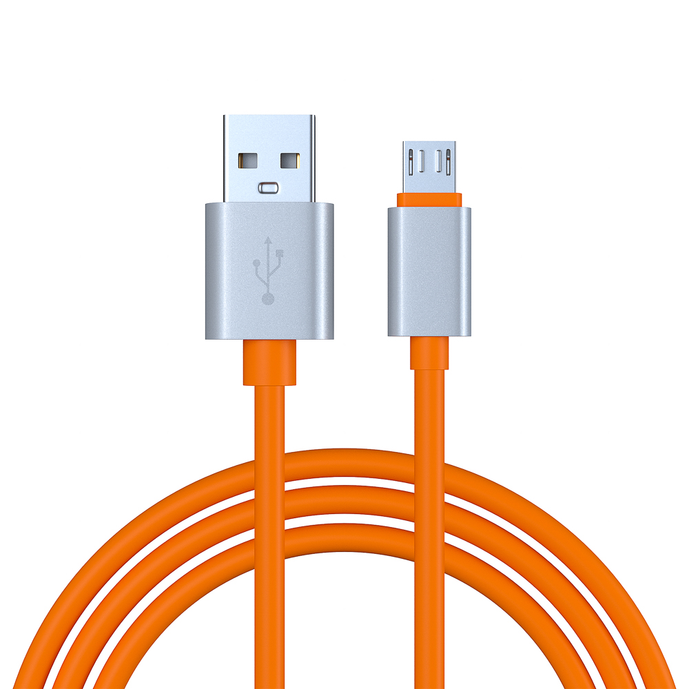 Кабель для зарядки BY Orange Micro USB, 1м, 2А, оранжевый, 12 шт.