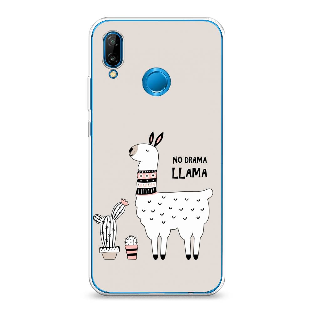 

Чехол Awog на Huawei Nova 3E "No drama LLama", Бежевый;серый;белый, 65650-2