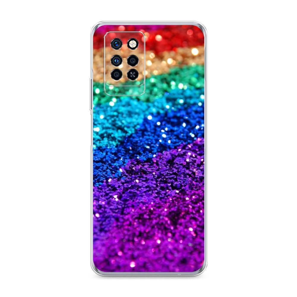 

Чехол Awog на Infinix Note 10 Pro "Блестящая радуга рисунок", Разноцветный, 3100150-3