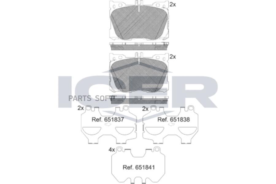 

Колодки Тормозные Icer 182282 W205/W213 Amg 1Шт ICER 182282 Icer