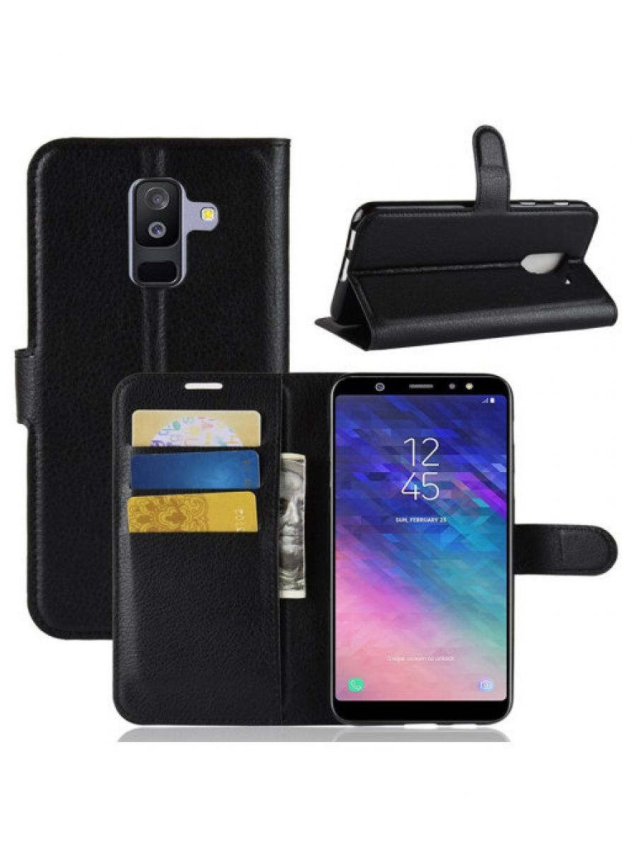 

Чехол Wallet для смартфона Samsung Galaxy A6 Plus 2018 черный