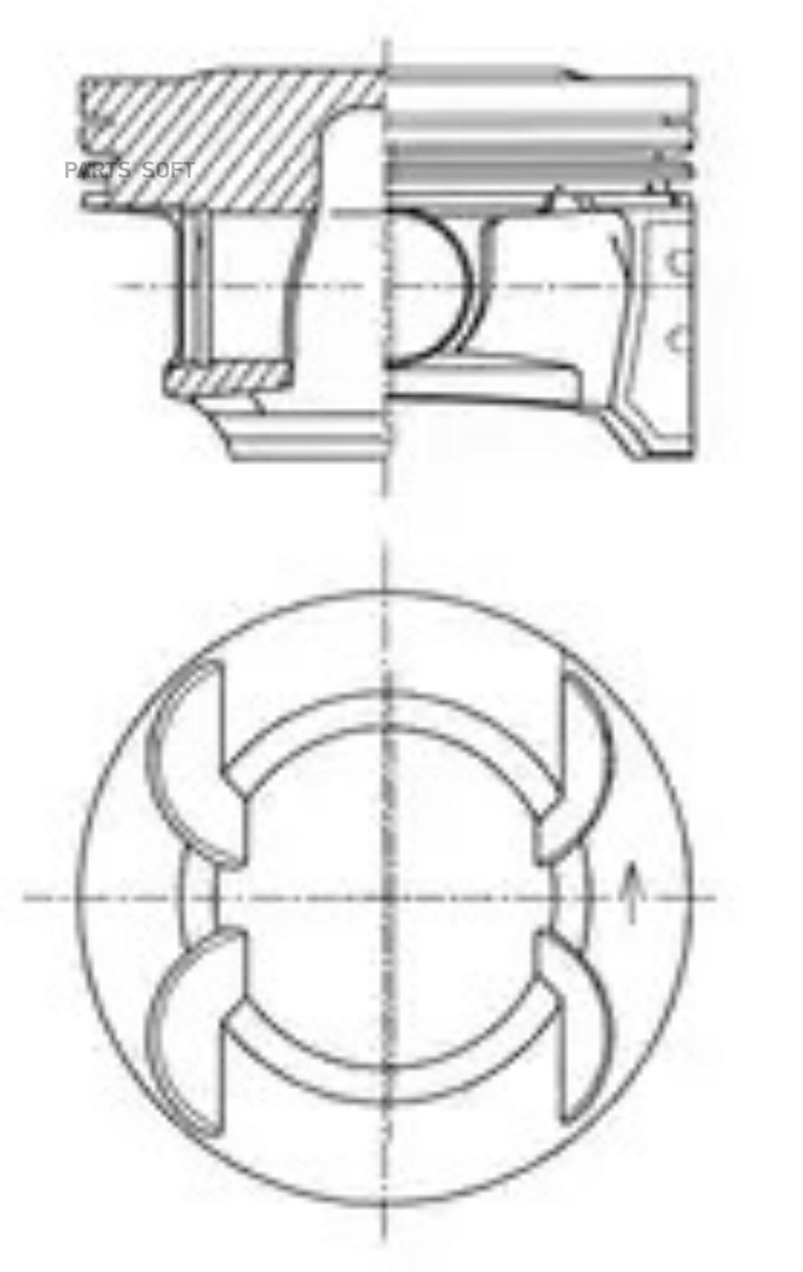 

Поршень KOLBENSCHMIDT 41492610 Dm.79.00x1.2x1.2x2.0 +0,25