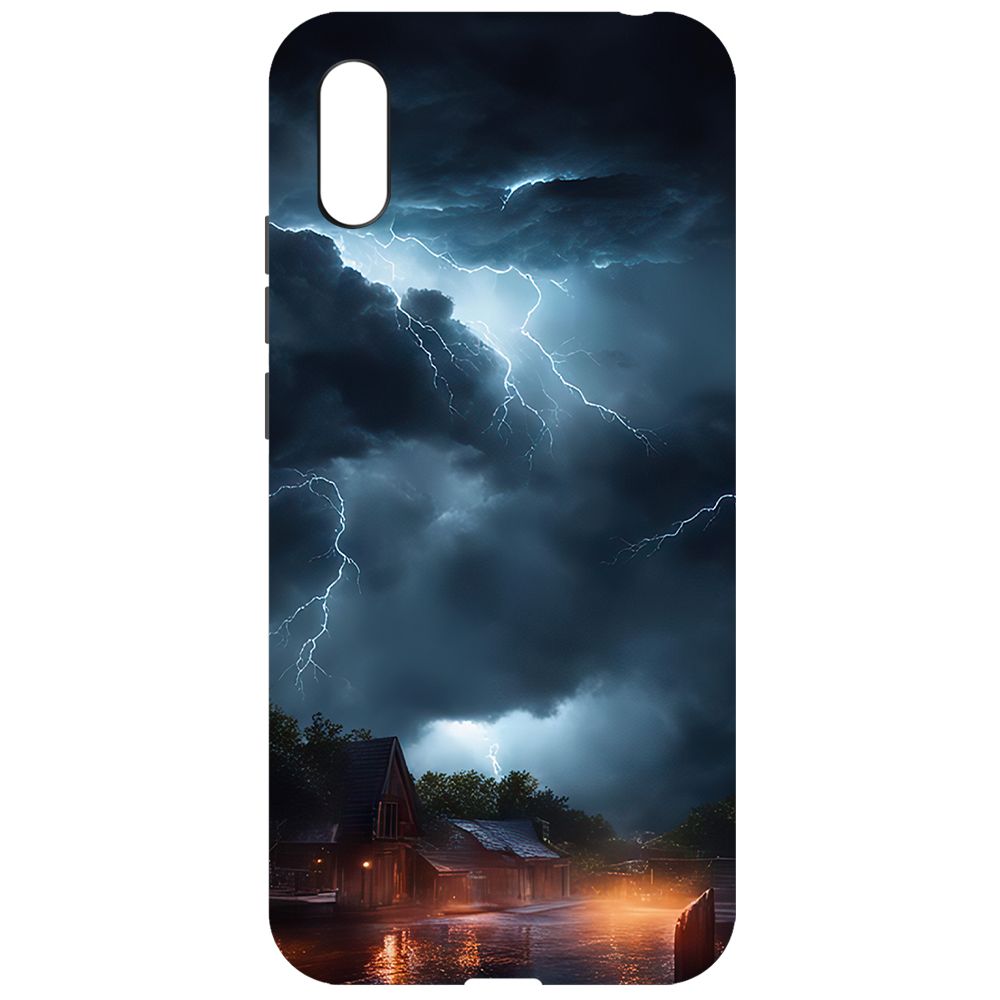 

Чехол-накладка Krutoff Soft Case Ночная гроза для Xiaomi Redmi 9A черный