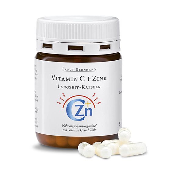 Капсулы замедленного высвобождения Sanсt Bernhard Vitamin C + Zink Langzeit 60 шт.