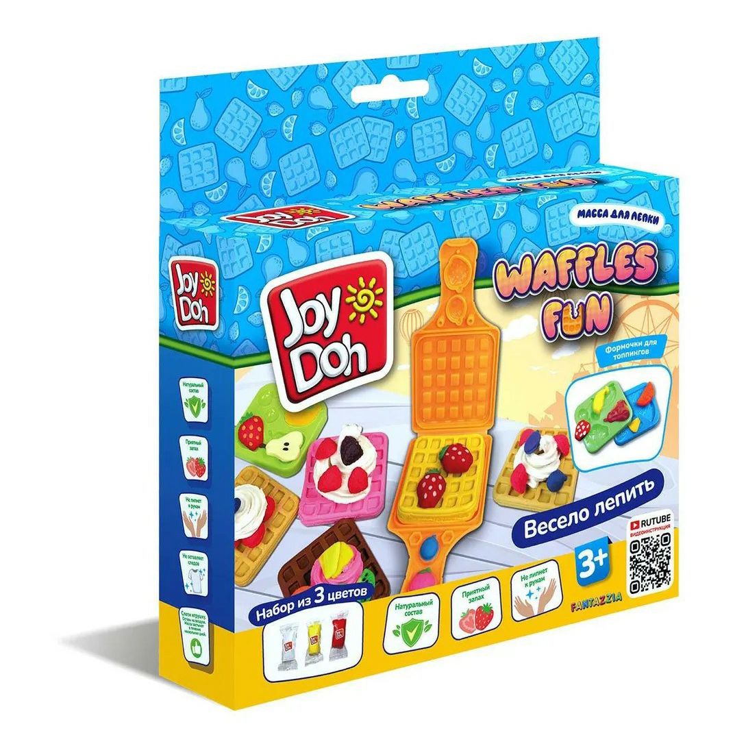 

Набор для лепки Joy Doh Waff-60 Вафли 100 г 3 цвета, Желтый;белый;красный