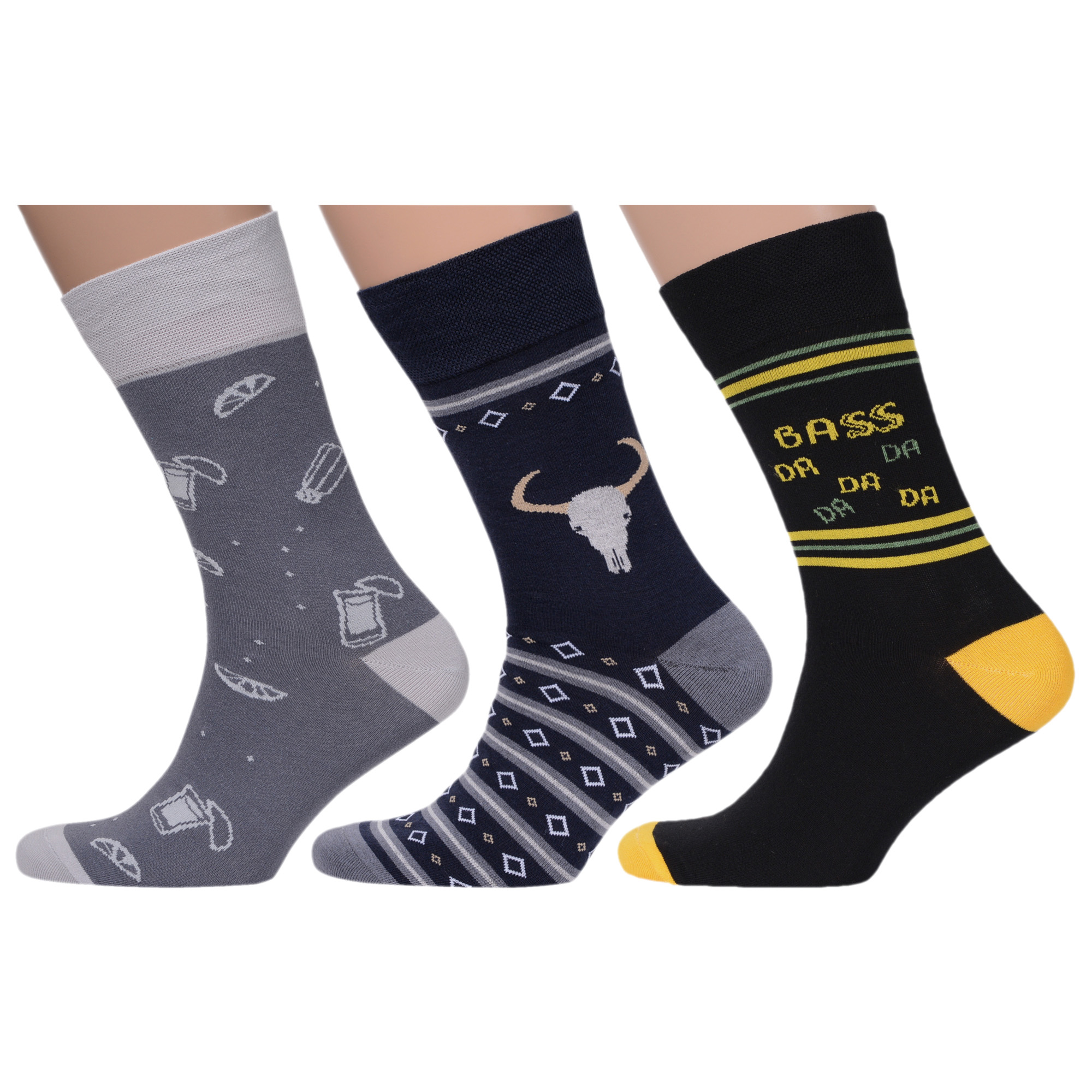 

Комплект носков мужских MoscowSocksClub msk3-М37 разноцветных 25, msk3-М37