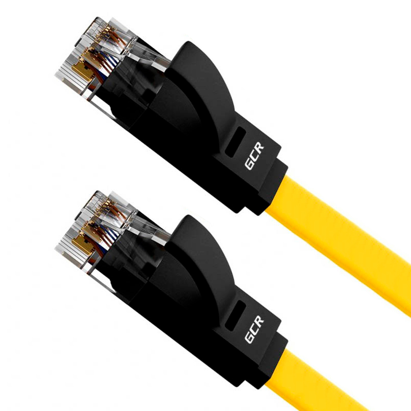 фото Кабель gcr prof utp cat.6 rj45 50cm yellow-black