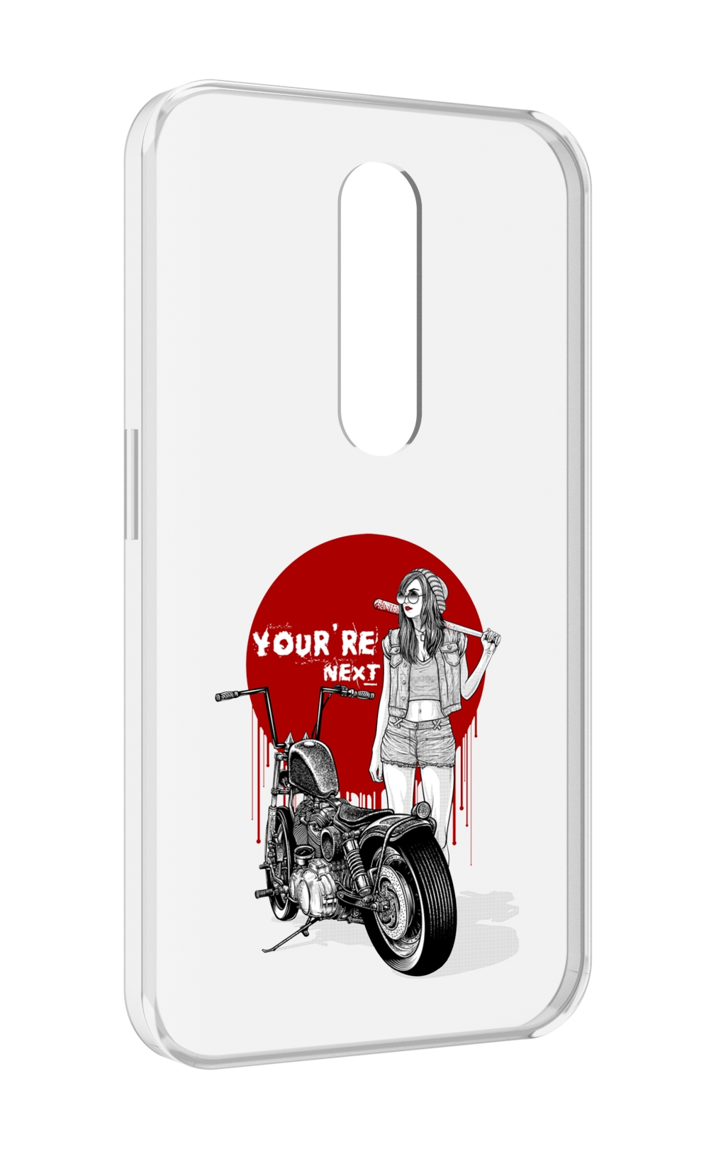 Чехол MyPads девушка с мотоциклом для Motorola Moto X Force (XT1585 / XT1581)