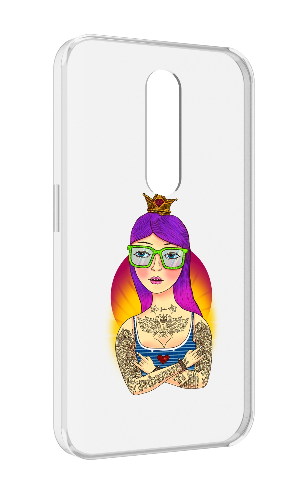 

Чехол MyPads девушка в татуировках с короной для Motorola Moto X Force (XT1585 / XT1581), Прозрачный, Tocco