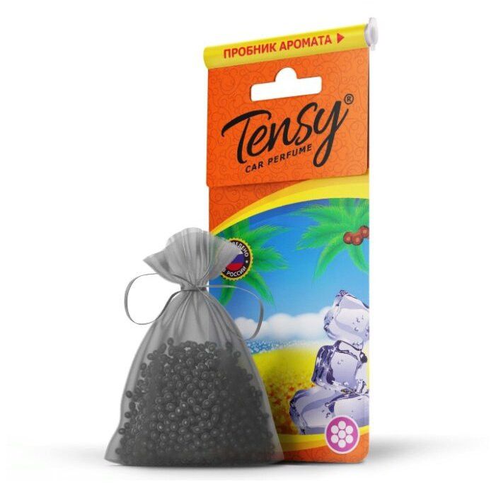 TME-11_ароматизатор Tensy подвесной гранула мешочек Черный лед