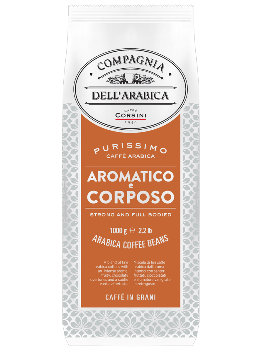 Кофе Compagnia Dell`Arabica Purissimi Arabica Aromatico Corposo в зернах  1 кг