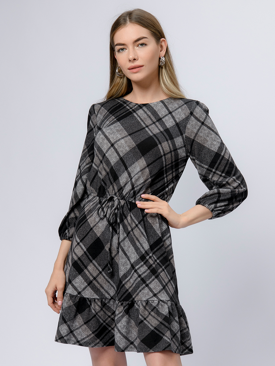 

Платье женское 1001dress 0302771 серое 52, Серый, 0302771