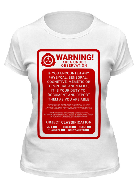 

Футболка женская Printio Scp foundation белая XL, Белый, Scp foundation