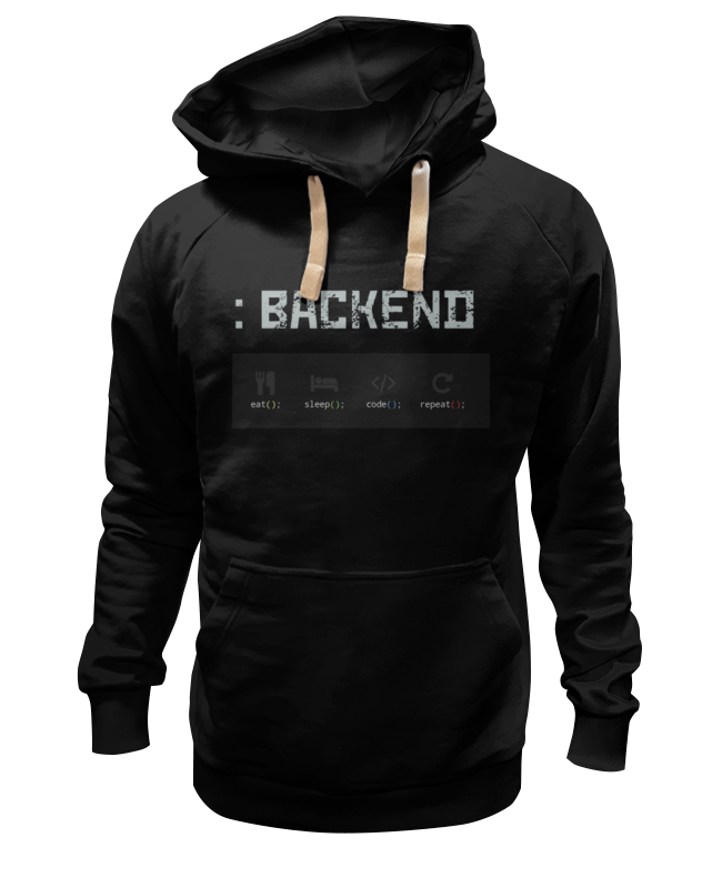 

Худи унисекс Printio Backend developer черное XL, Черный, Backend developer