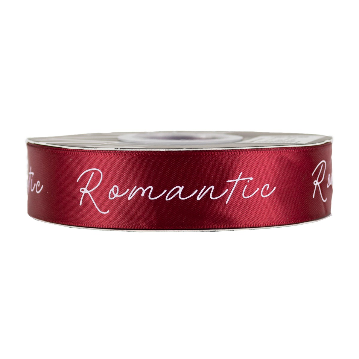 

Лента упаковочная 25 мм х 32 м Romantic полиэстер бордовая, Бордовый