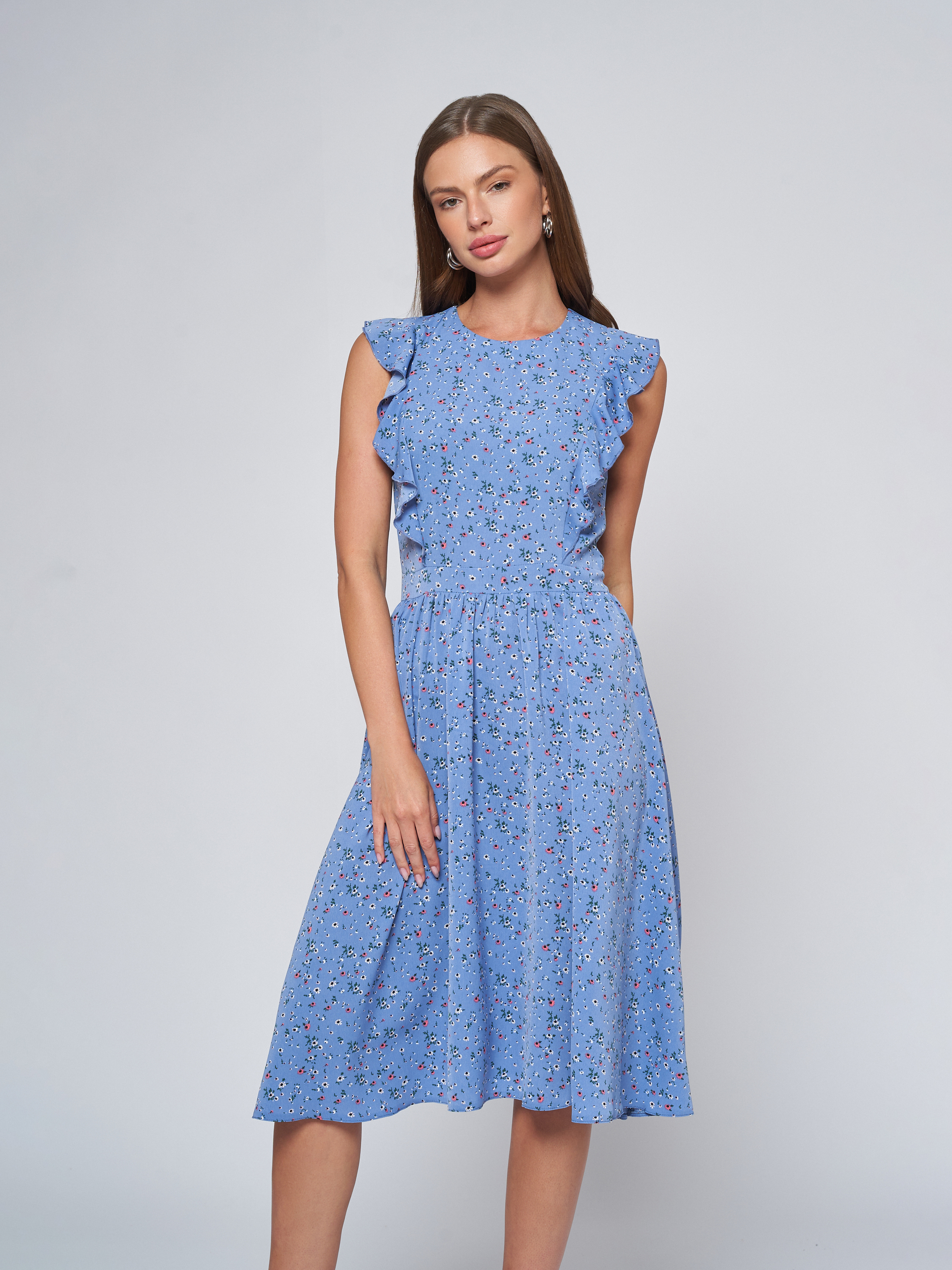 Платье женское 1001dress 0101315 голубое 40