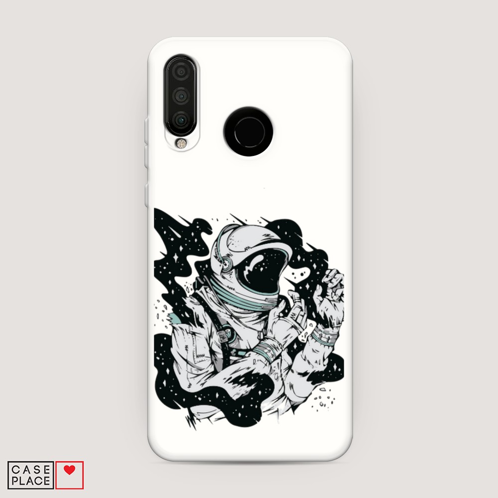 

Матовый силиконовый чехол "Звездочки графика белая" на Honor 7X