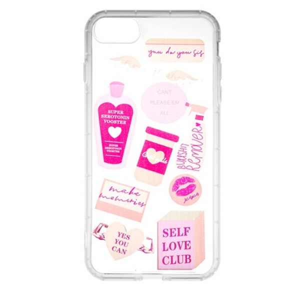 фото Чехол iphone 7/8 tpu tide case - self love club прозрачный nobrand