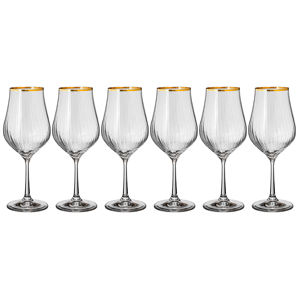 фото Набор бокалов для вина из 6 штук golden celebration 450мл bohemia crystal