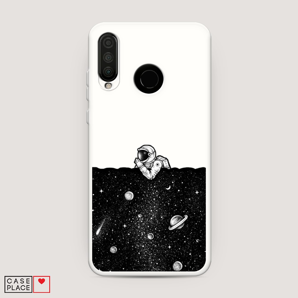 

Матовый силиконовый чехол "Звездочки графика белая" на Honor 7X
