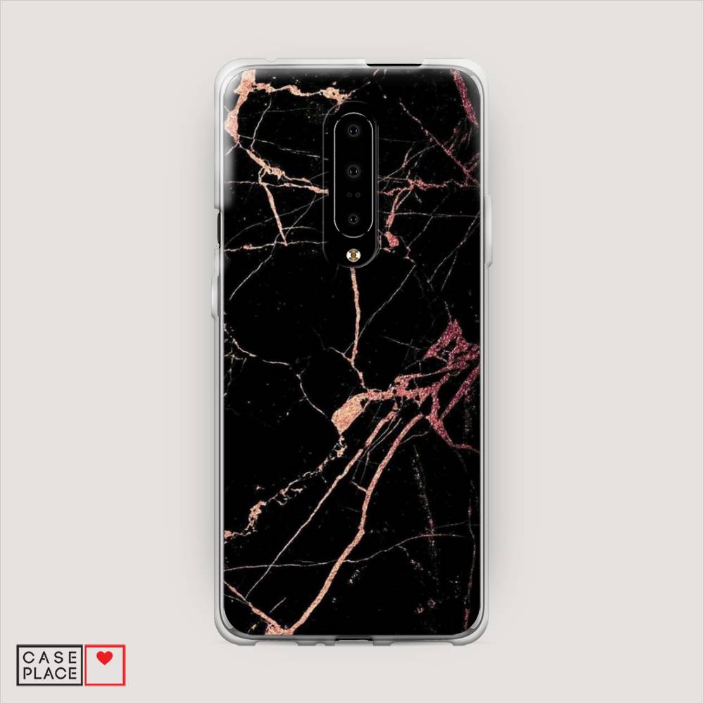 

Чехол Awog на OnePlus 7 Pro / ВанПлас 7 Pro "Мрамор розовое золото", Черный;розовый, 150850-3