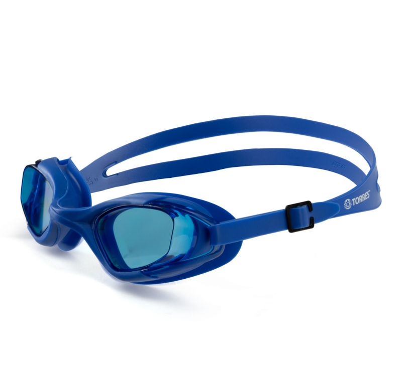 Очки для плавания TORRES Fitness, SW-32214BB, голуб.линзы, синий оправа, дв.регул.ремешок