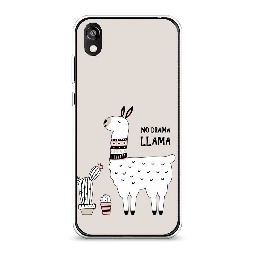 

Чехол Awog на Honor 8S "No drama LLama", Бежевый;серый;белый, 69150-2