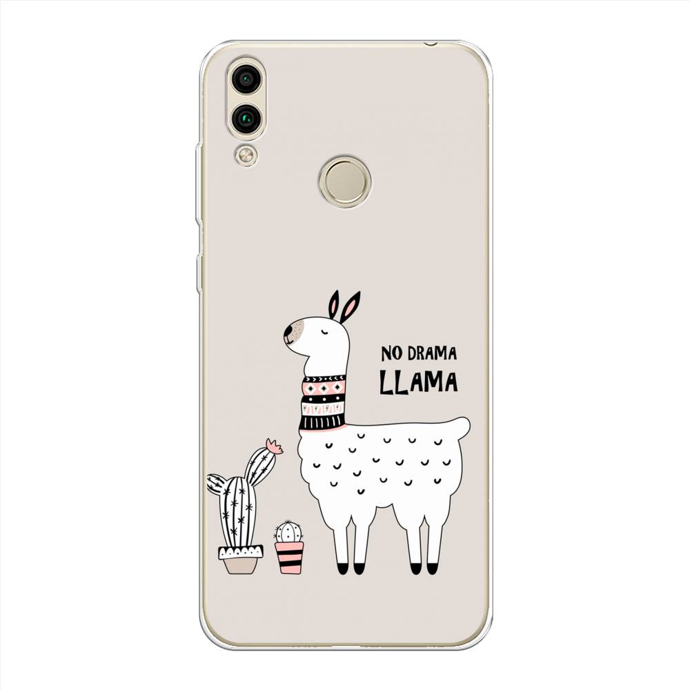 

Чехол Awog на Honor 8C "No drama LLama", Бежевый;серый;белый, 67150-2