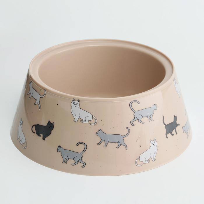 фото Миска cats 0,7 л, бежевый nobrand