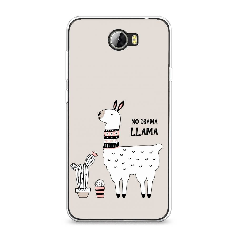 

Чехол Awog на Honor 5A "No drama LLama", Бежевый;серый;белый, 60350-2