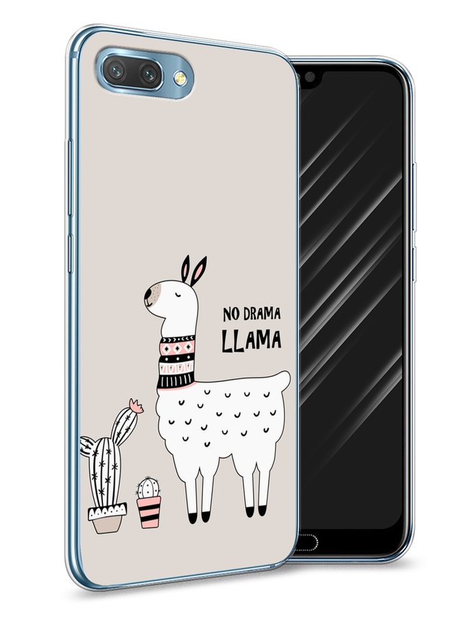

Чехол Awog на Honor 10 "No drama LLama", Бежевый;серый;белый, 65350-2