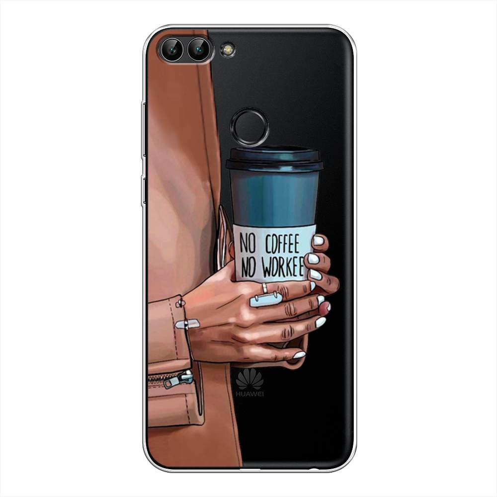 

Чехол Awog на Huawei Y9 2018 "No coffee", Коричневый;серый, 64950-7