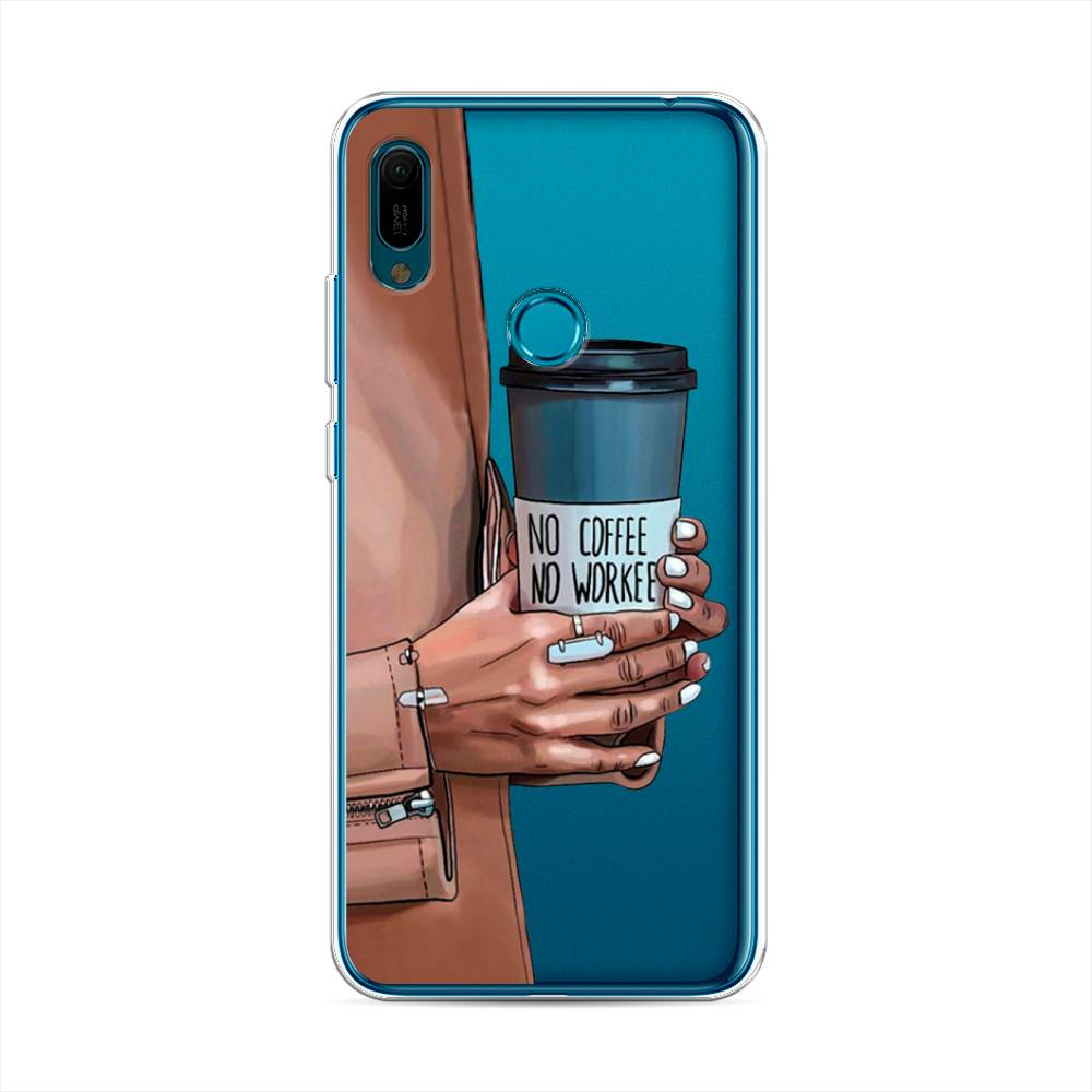 

Чехол Awog на Huawei Y6 2019 "No coffee", Коричневый;серый, 68650-7
