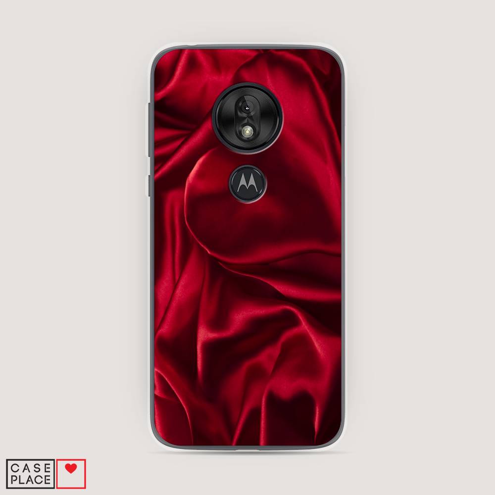 

Чехол Awog на Motorola Moto G7 Play / Моторола Мото G7 Плэй "Текстура красный шелк", Разноцветный, 241250-3