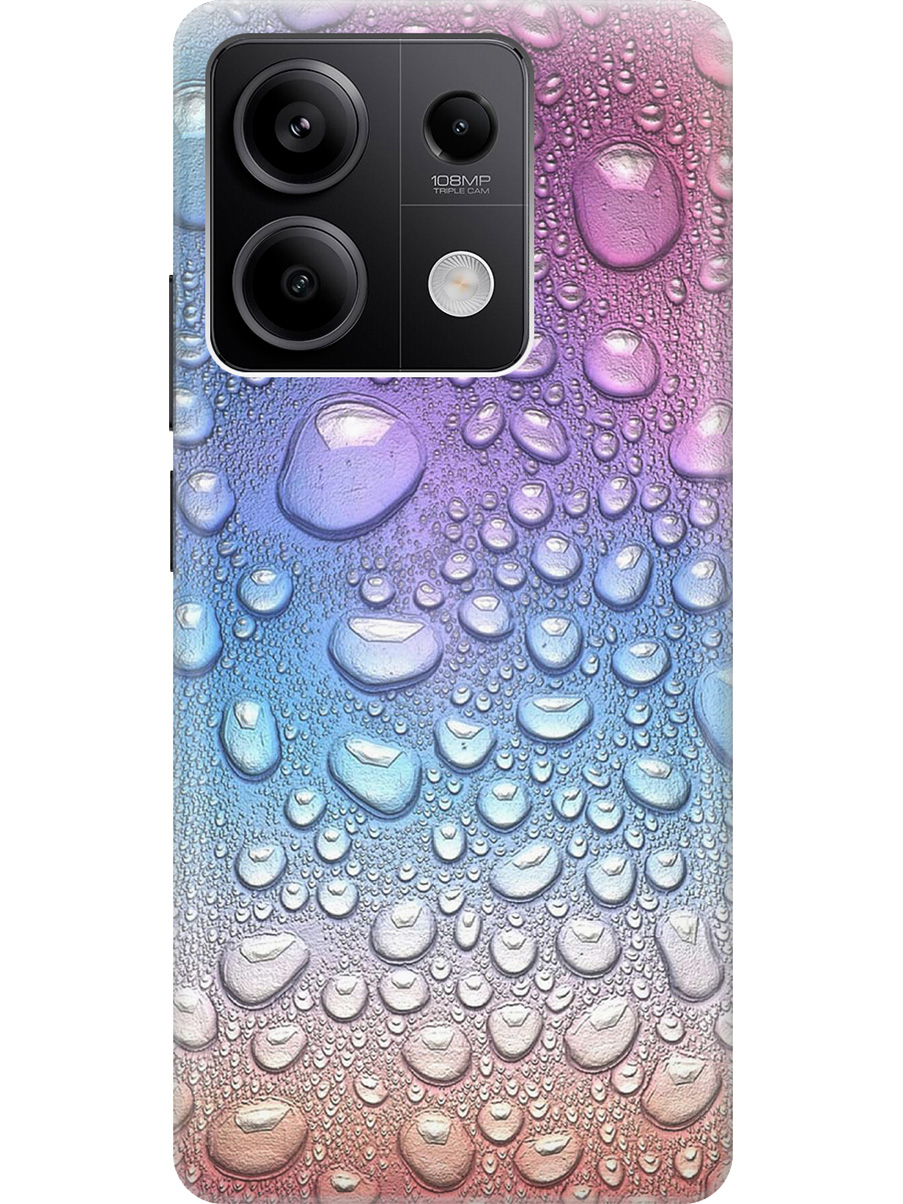 

Силиконовый чехол на Xiaomi Redmi Note 13 5g с рисунком "Множество капель", Синий;фиолетовый, 20012075