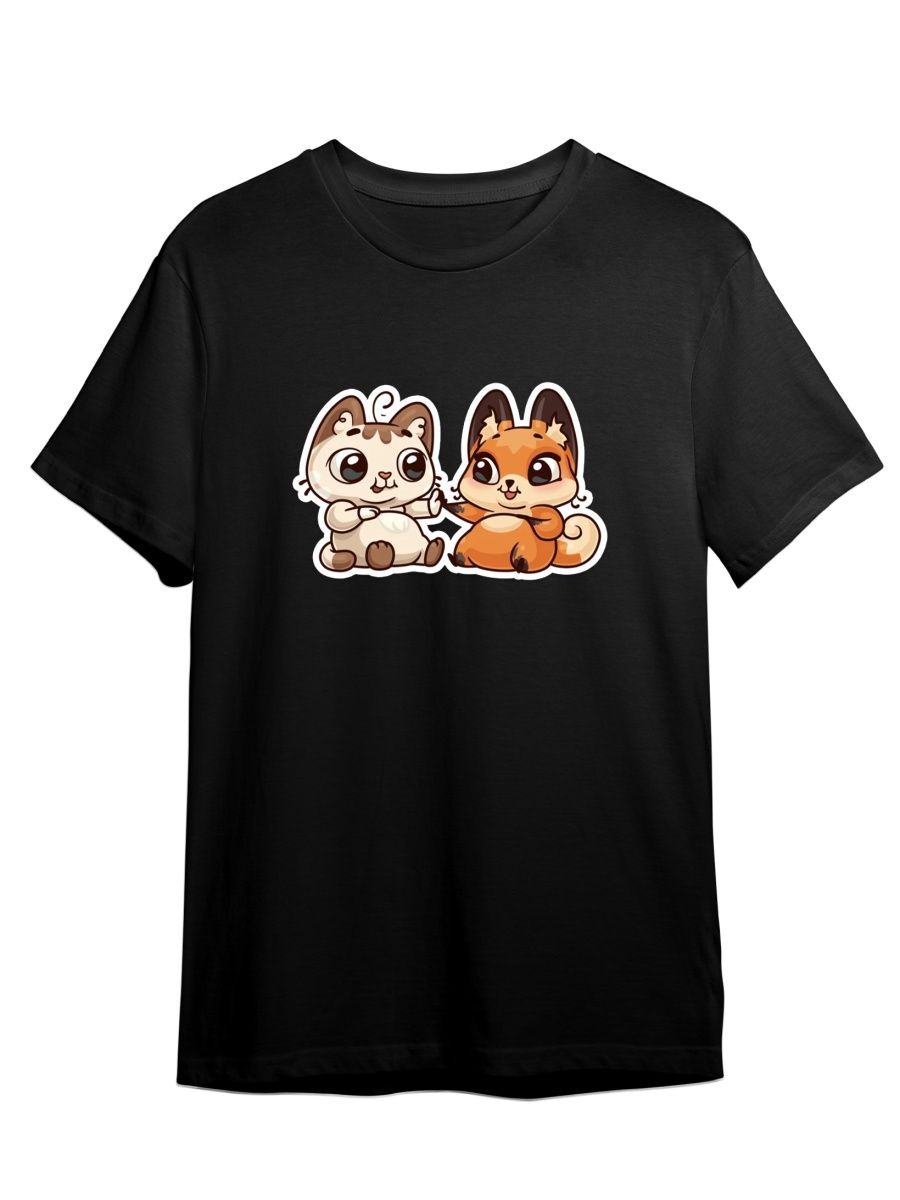 

Футболка унисекс СувенирShop Стикер/Кот/Лиса/Новый год 3 черная 3XL, Черный, "Стикер/Кот/Лиса/Новый год" 3