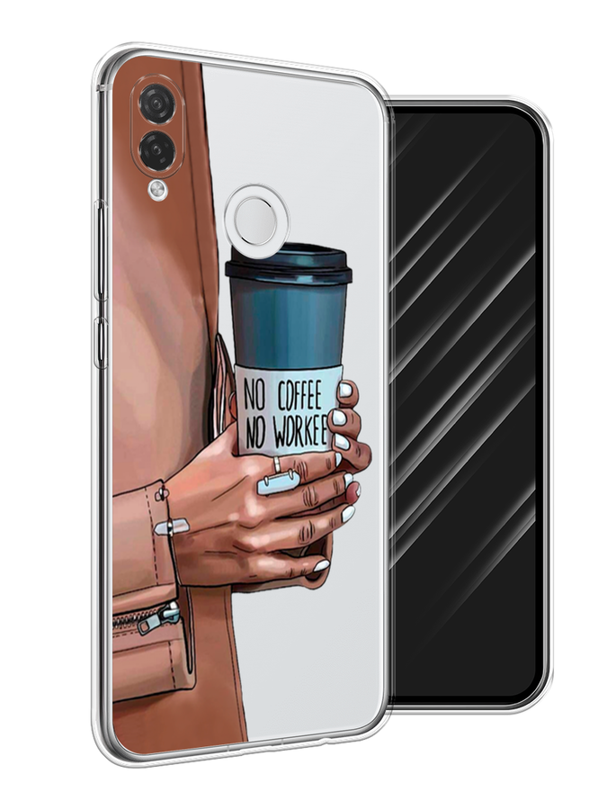 

Чехол Awog на Huawei P Smart Plus "No coffee", Коричневый;серый, 68250-7