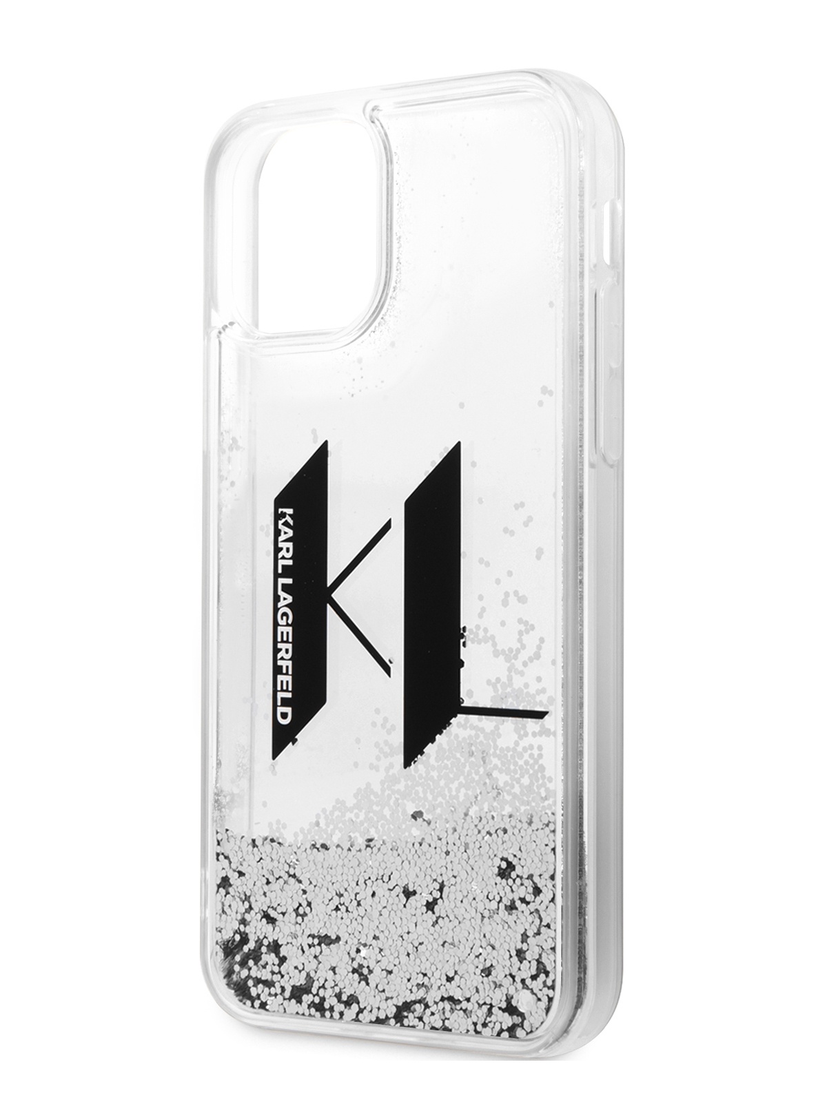 

Чехол Karl Lagerfeld для iPhone 11 с блестками и жидким гелем, серебристый, Liquid Glitter