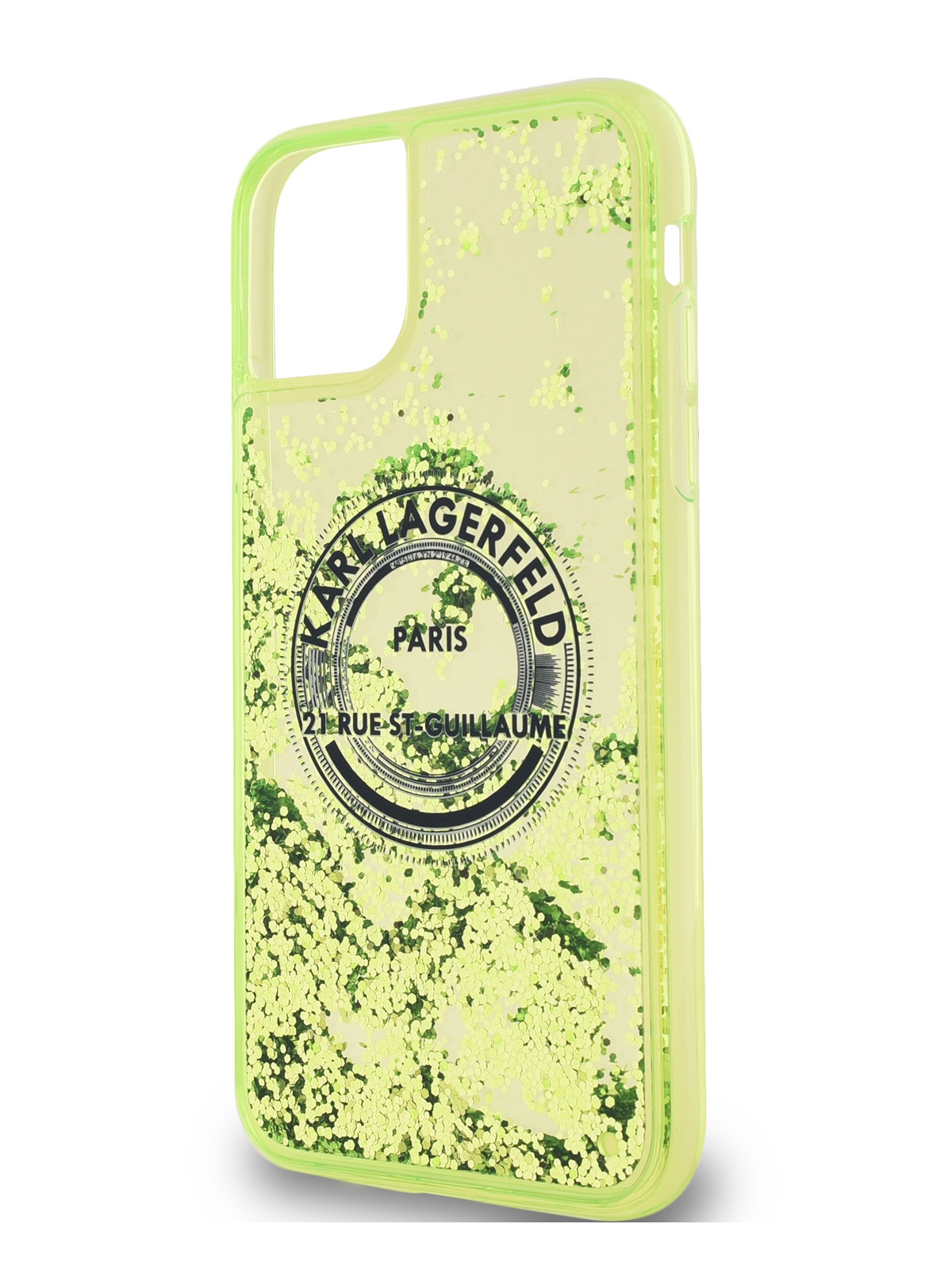 

Чехол Karl Lagerfeld для iPhone 11 с жидким гелем и блестками, зеленый, Liquid Glitter