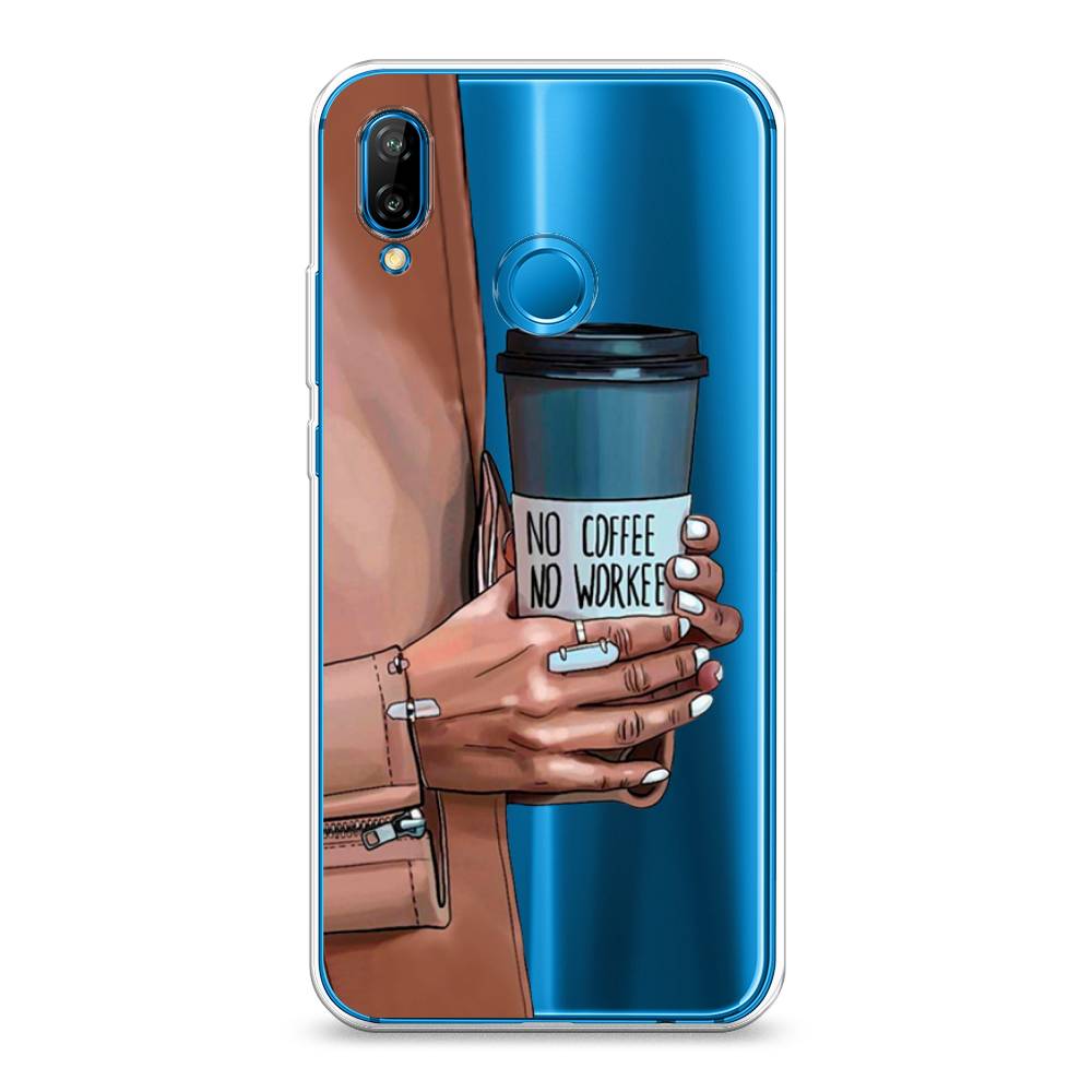 

Чехол Awog на Huawei Nova 3E "No coffee", Коричневый;серый, 65650-7