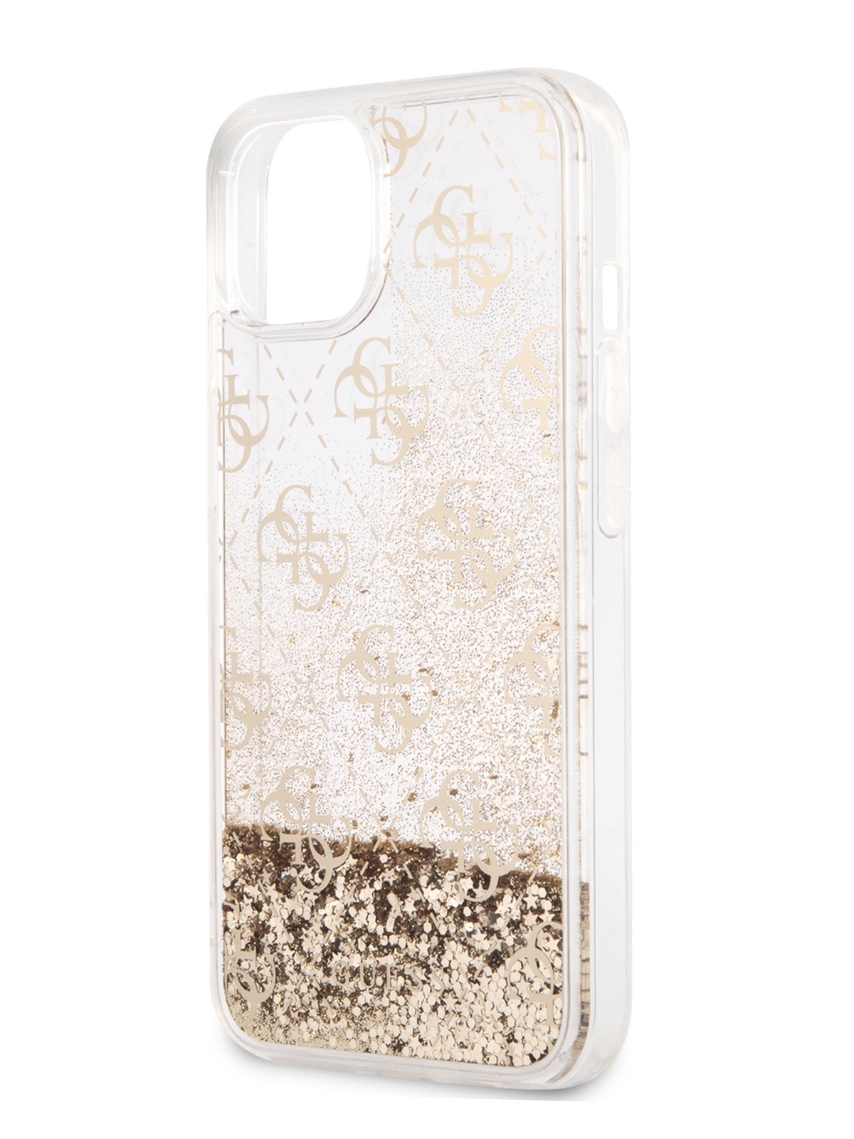 

Чехол Guess для iPhone 13 с жидким гелем и блестками, золотой, Золотистый, Liquid Glitter