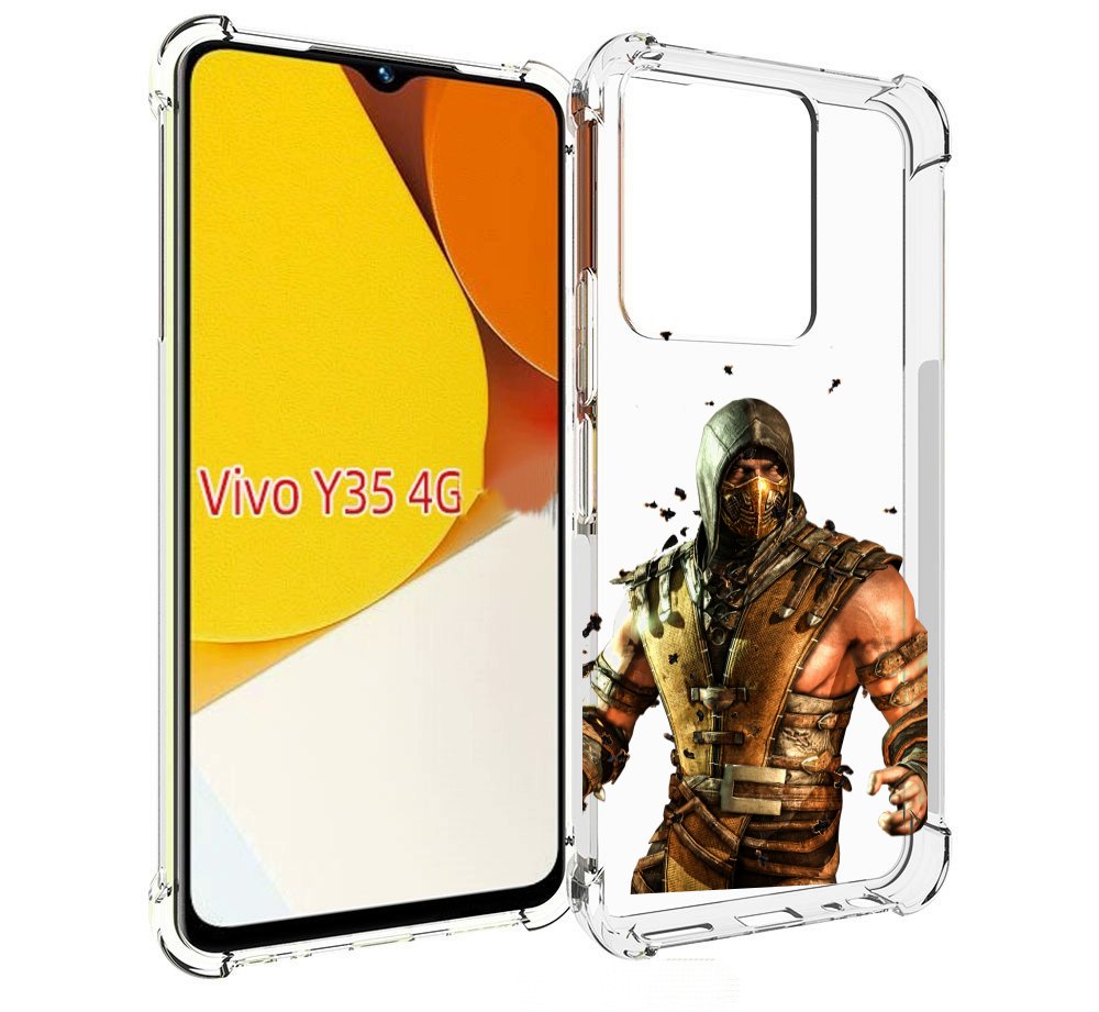 

Чехол MyPads Mortal Kombat scorpion для Vivo Y35 4G 2022 / Vivo Y22, Прозрачный, Tocco